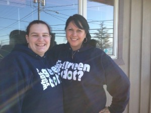Ticket manager Rachel Coblentz and queen candidate Delilah Wigg - Photo by Shady Grove Oliver/KSTK
