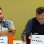 1-20-14 USFS Jason Anderson and Kirk Hardcastle listed during a Tongass Advisory Committee meeting at Juneau's Aspen Hotel.