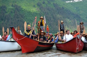 canoers paddle to celebration 2014 in juneau