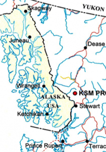 The Kerr-Sulphurets-Mitchell Mine is one of several northern British Columbia mines near rivers that flow through or near Southeast Alaska. (Courtesy SEACC)