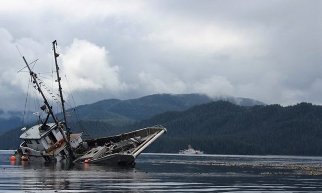 Coast Guard, state finish cleanup of grounded fishing boat near Wrangell