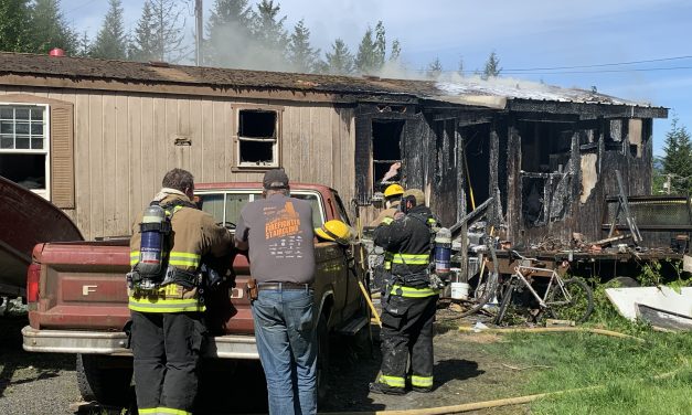 Neighbors help Wrangell man out of burning trailer
