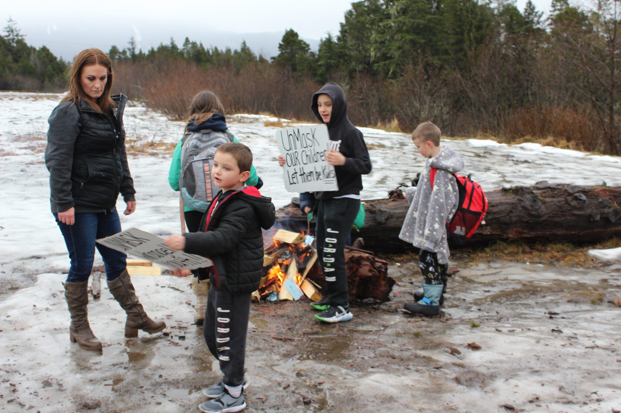 Wrangell elementary, middle school students protest district mask