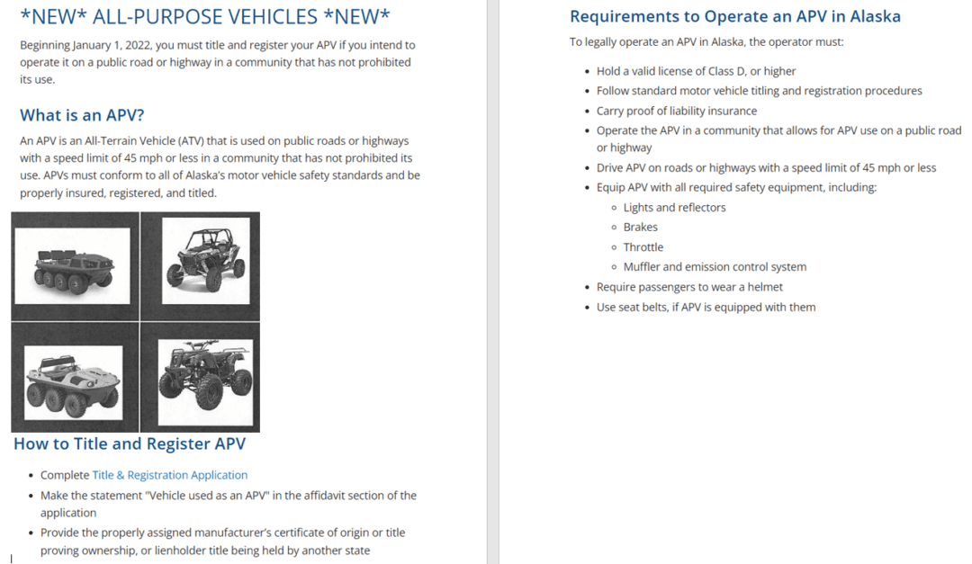 New state rules expand where ATVs are allowed on Wrangell roads KSTK
