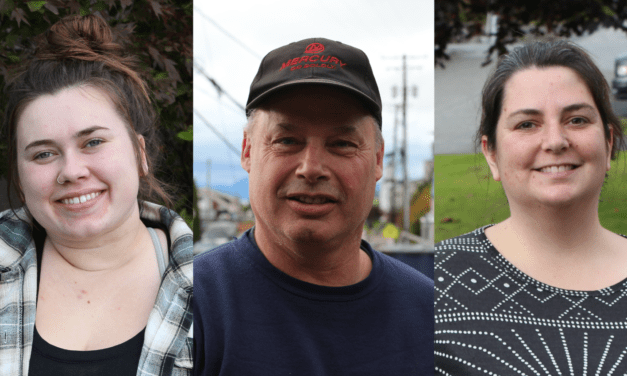 Wrangell Assembly candidates: Alex Angerman, David Powell and Brittani Robbins