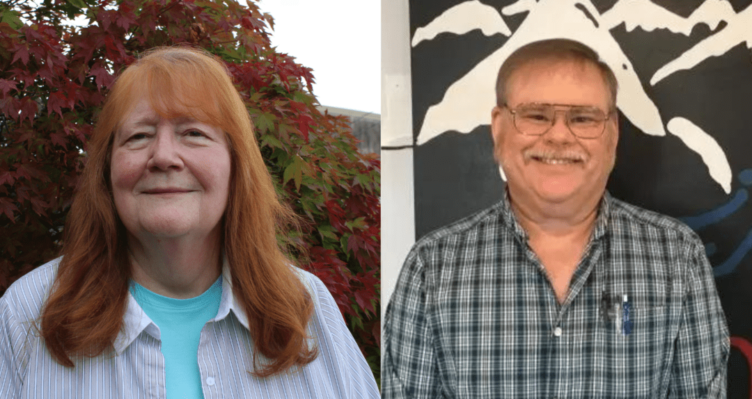 Wrangell Borough Mayor candidates Patty Gilbert and Terry Courson KSTK