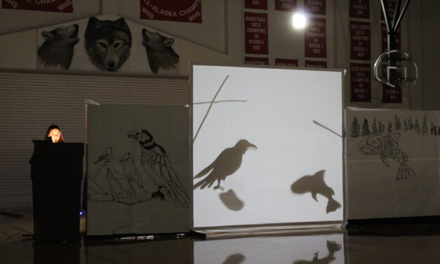 Lights, puppets, action: Wrangell students bring Lingít story to the stage