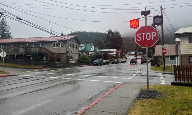 Wrangell’s first traditional four way stop lights up intersection
