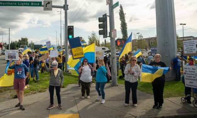 ‘We just want peace’: Alaskans across the state rally in support of Ukraine