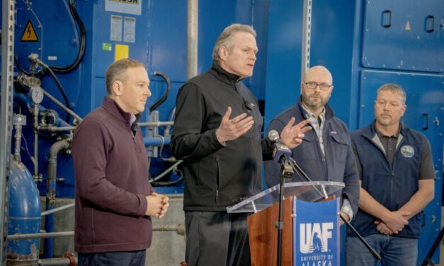 Dunleavy, EPA administrator discuss energy and drinking water quality during Interior tour