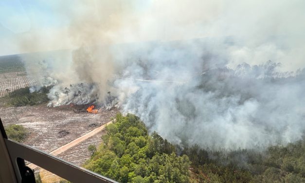 A fast-growing Georgia wildfire tops 31 square miles, with evacuations possible