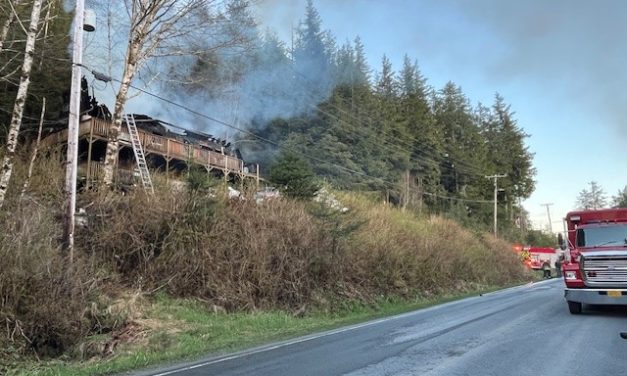 Wrangell man rescued from second-story deck as house fire claims his pets