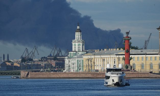 Ukrainian drones strike a St. Petersburg oil terminal ahead of Putin visit