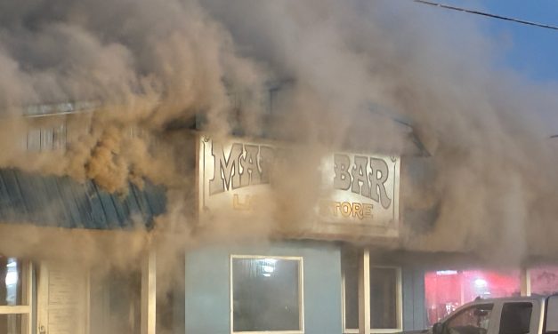 Fire department battling flames at the Marine Bar