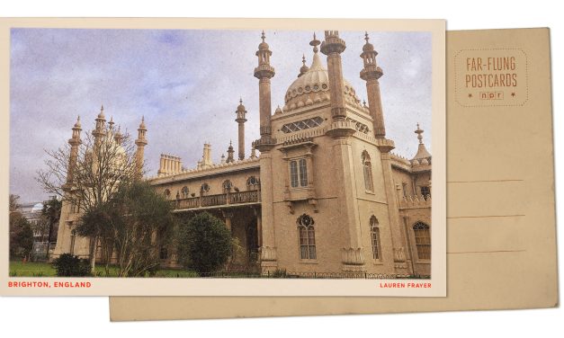 Greetings from the Royal Pavilion, a stunning reminder of India in southern England